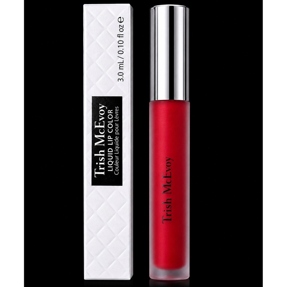 $32 Trish McEvoy Power Red Liquid Lip Color 0.10 fl oz NIB Feminine Baddie
